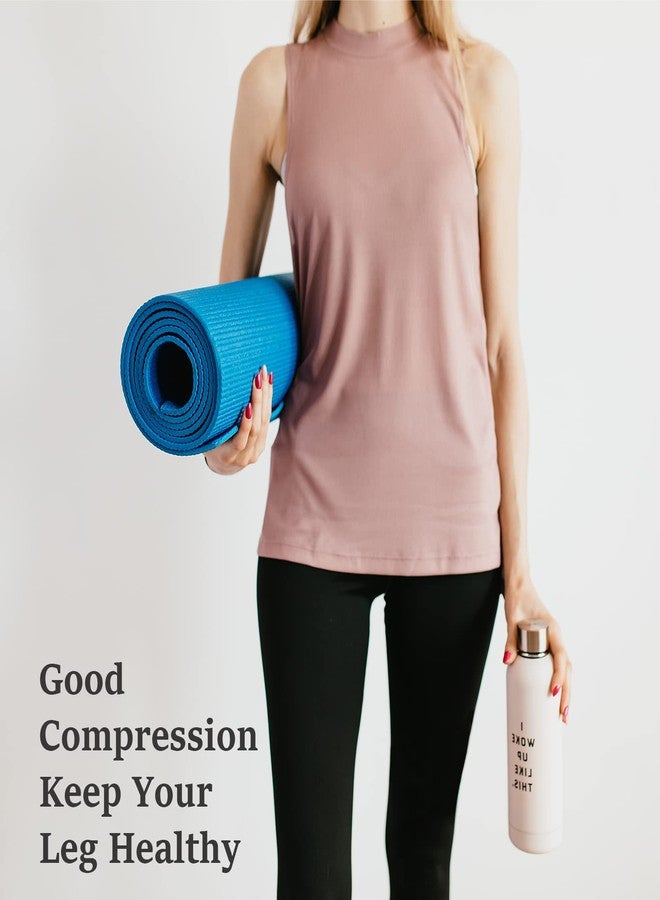 جوارب ضاغطة للنساء والرجال، جوارب طبية ضاغطة مغلقة الأصابع، جوارب ضاغطة متدرجة الضغط من 20 إلى 30 ملم زئبق - Image 4